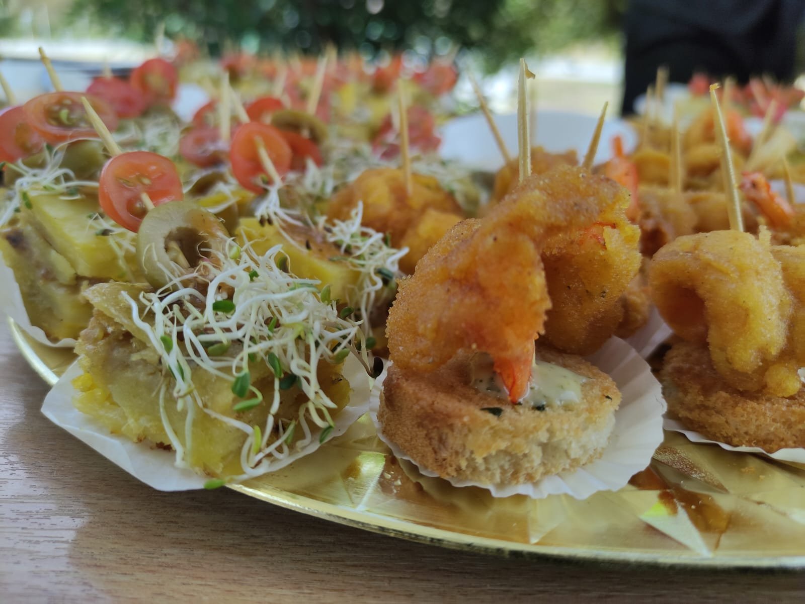 Cucharita de ceviche de camarón - catering SANVASCO Quito